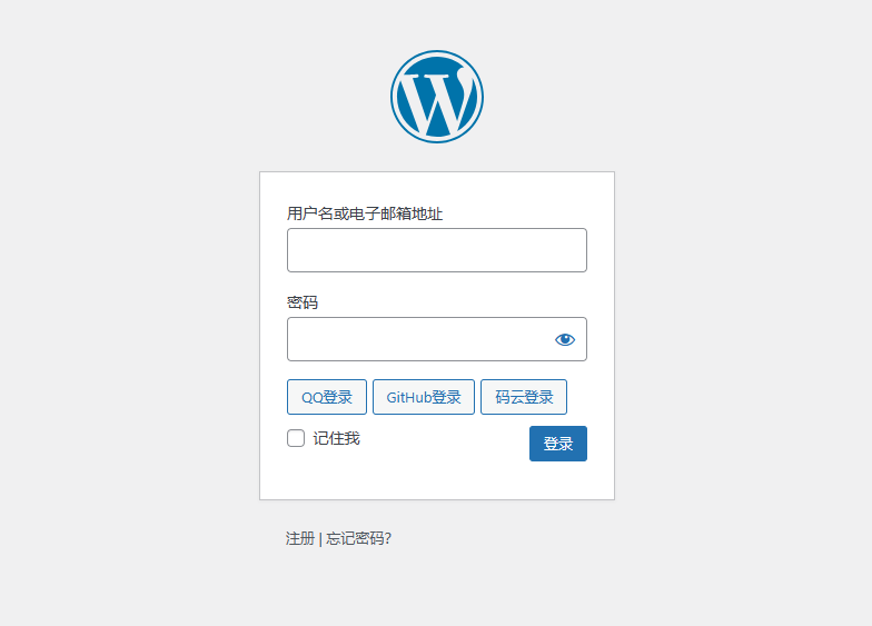WordPress 纯代码美化默认登录页面 WordPress 纯代码美化默认登录页面