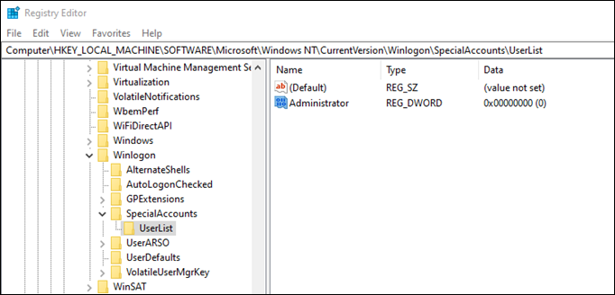 Windows登录界面隐藏帐户选项